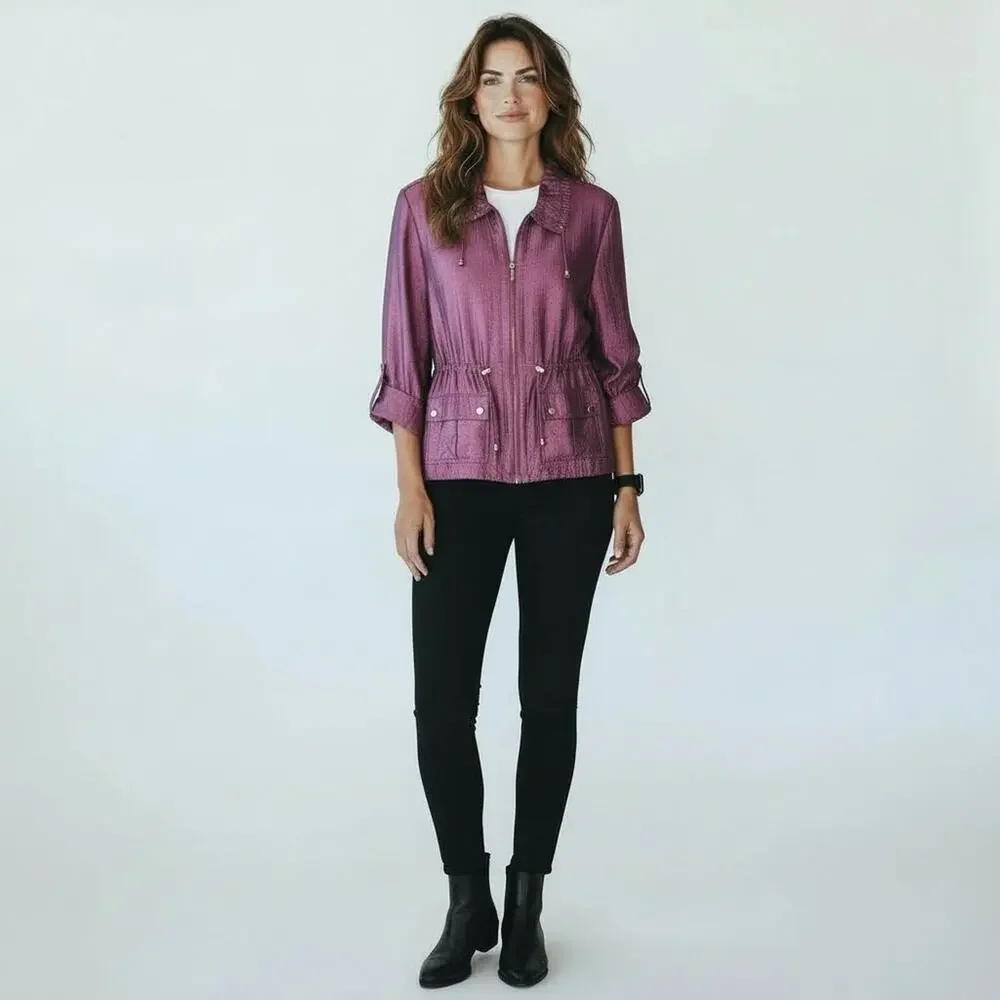 RUBY ROAD Berry silky Jogging or sports jacket 14 Petite